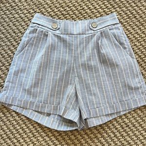 Piazza Italia Striped Rolled Hem Cotton Shorts